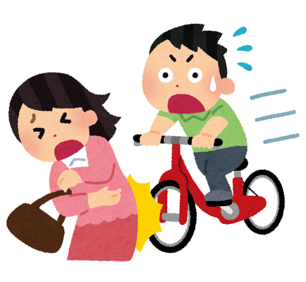 自転車事故のイラスト