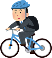 自転車に乗る男性のイラスト